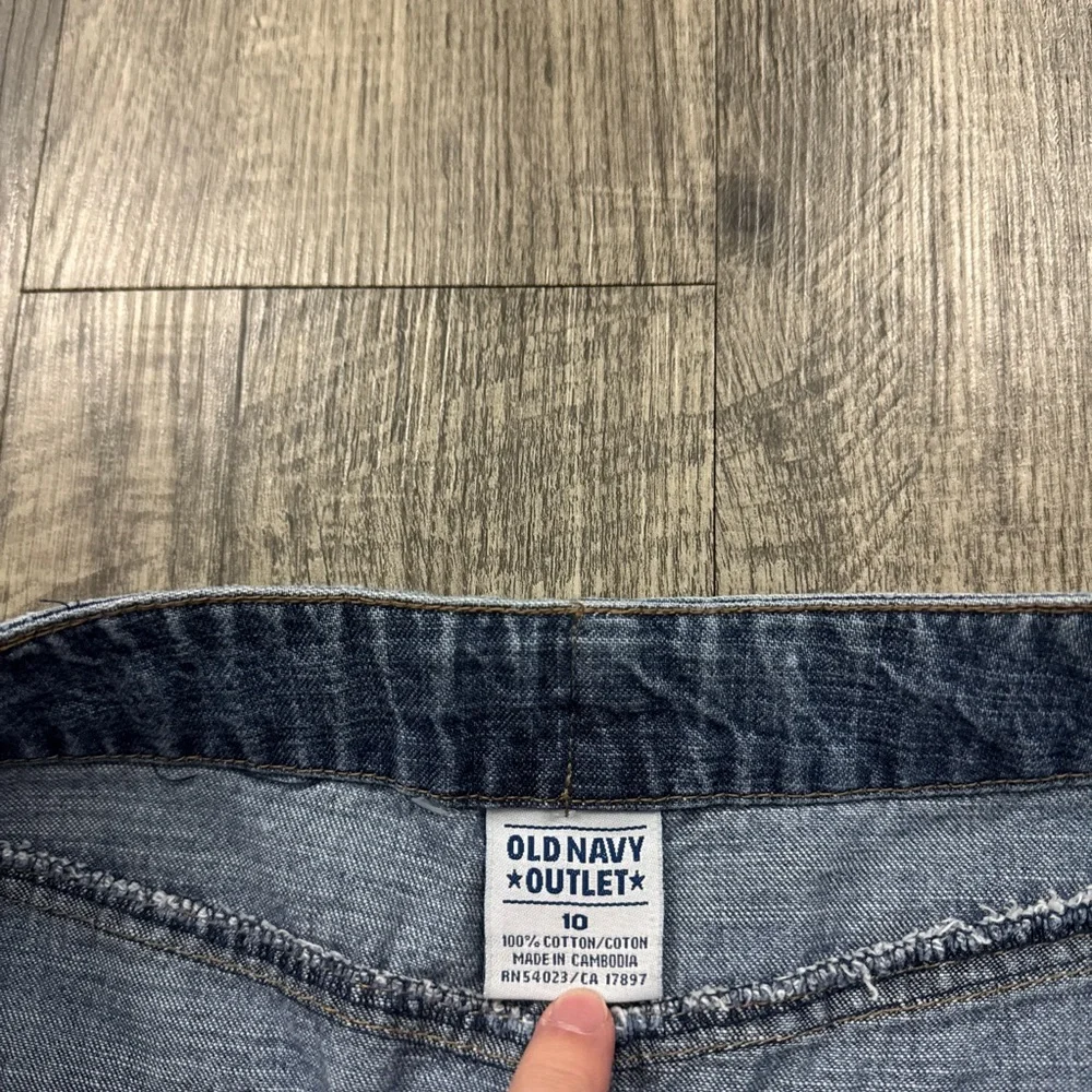 Vintage Y2K Old Navy Maxi Skirt Denim Jean Long Back Slit